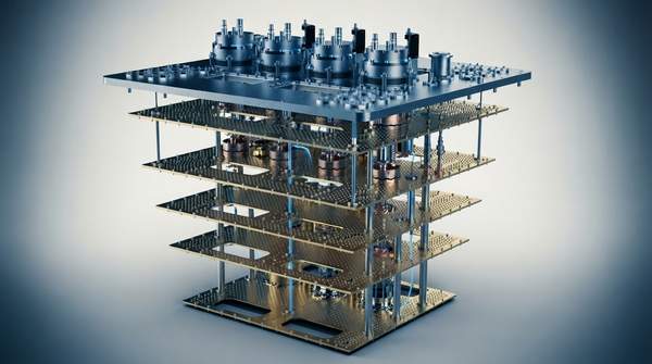 Editorial illustration for Cryogenic Cooling: Dilution Refrigerators and Pulse Tubes in Quantum Computing