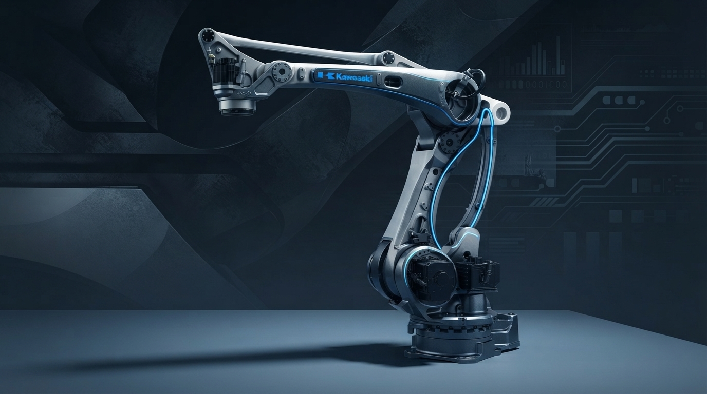 Editorial illustration for Kawasaki to Launch Compact, High-Speed CP110L Palletizer in North America